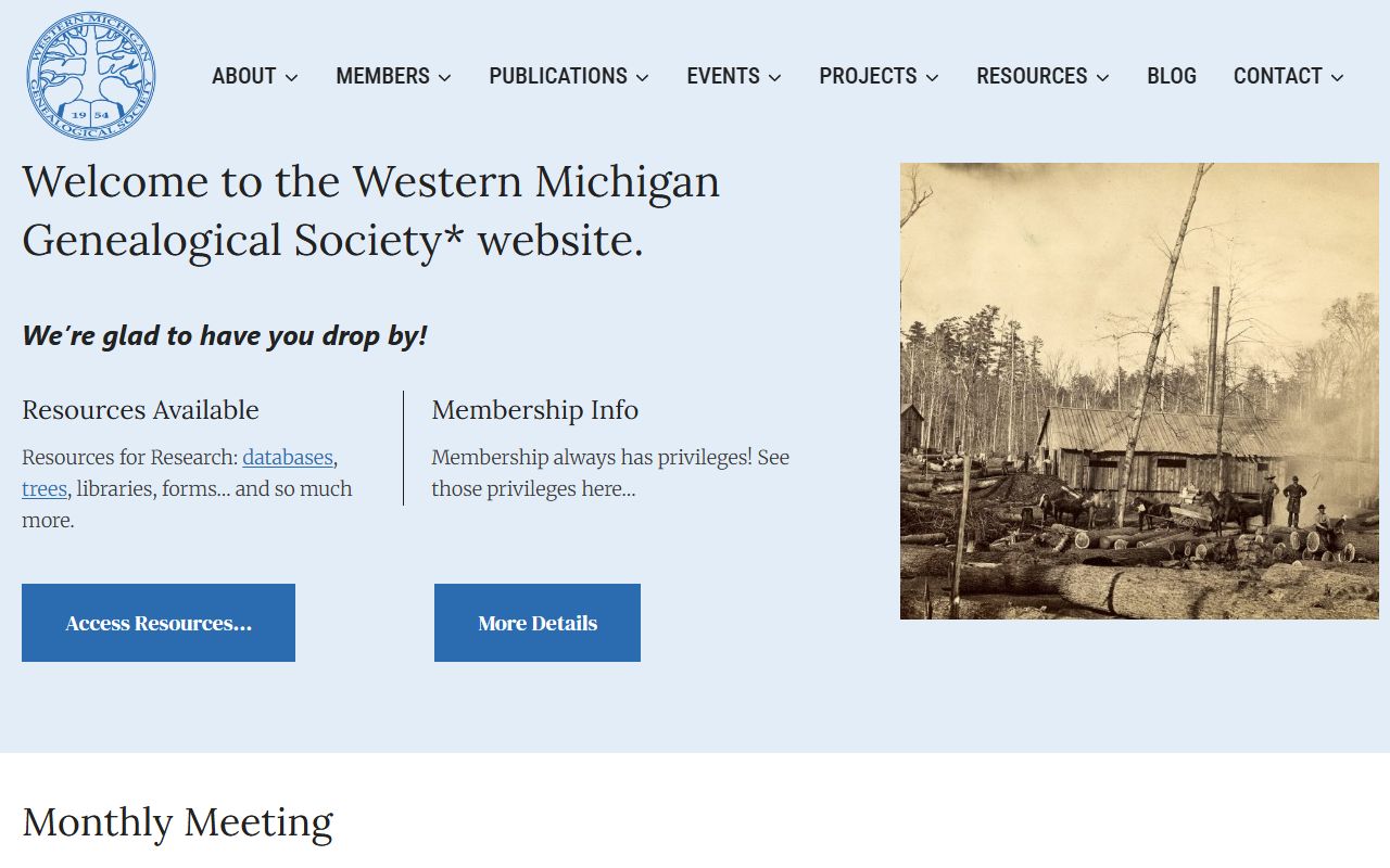 Western Michigan Genealogical Society Grand Rapids genealogy records