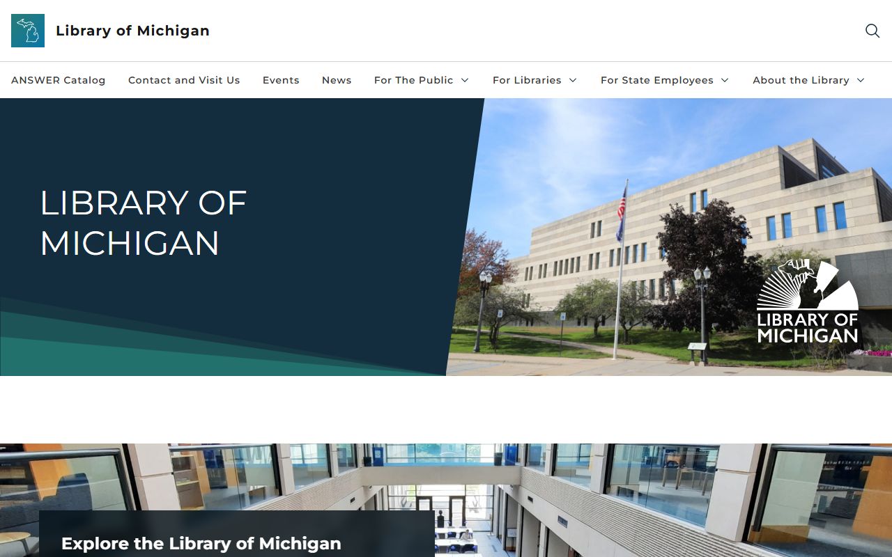 Library of Michigan in Lansing - free genealogy database access